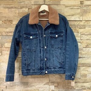 NWT Anthropologie Pilcro Denim Sherpa jacket, XS